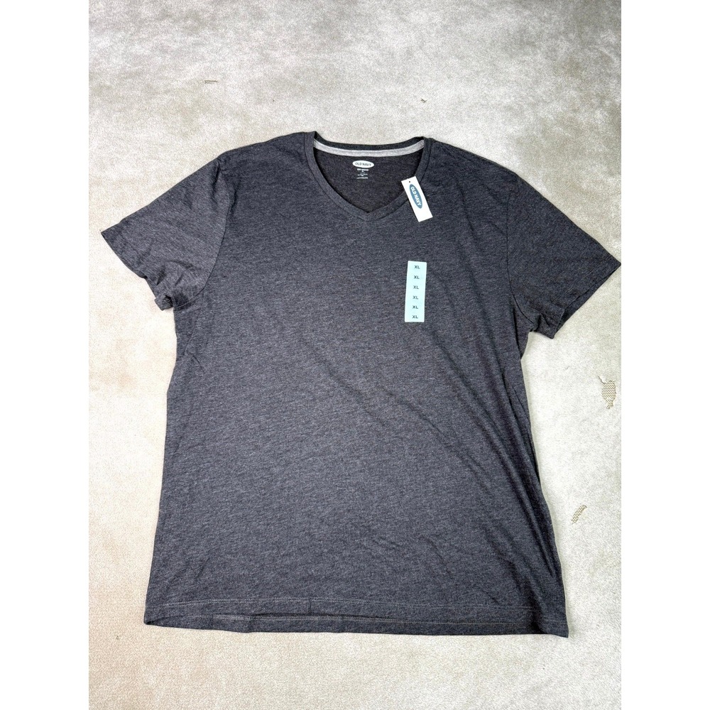 Old Navy Soft Washed Mens T-Shirt Mens XL Charcoal Gray Pullover Casual V-Neck